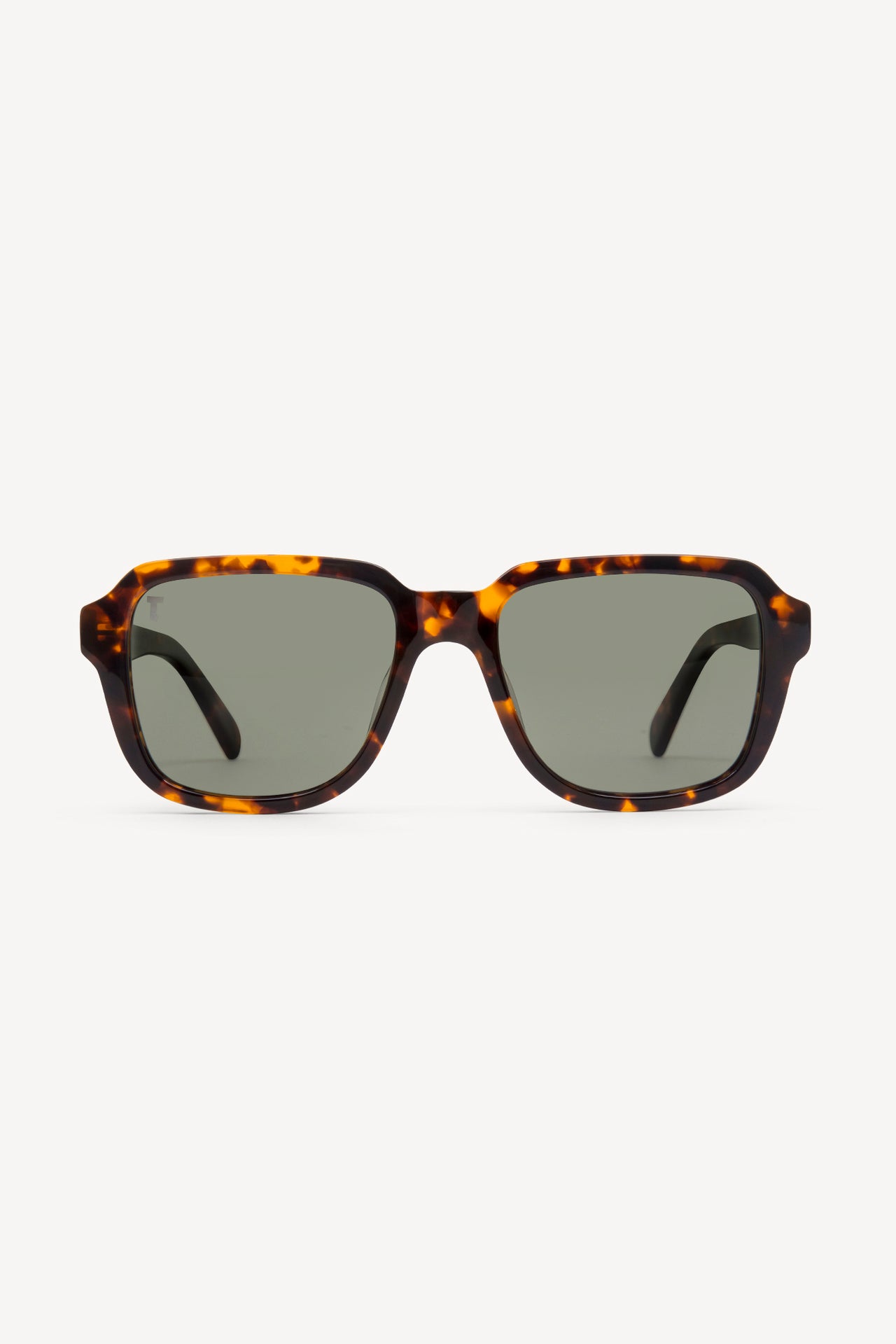 TOATIE Casablanca Square Sunglasses TORTOISE/GREEN