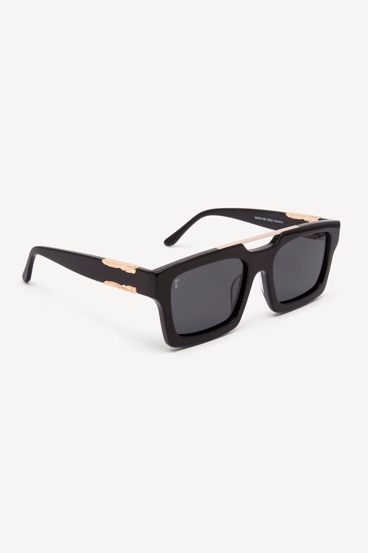 TOATIE Havana Square Sunglasses BLACK/BLACK