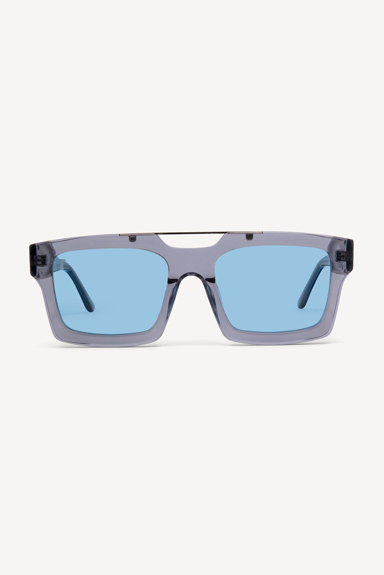 TOATIE Havana Square Sunglasses GREY/BLUE